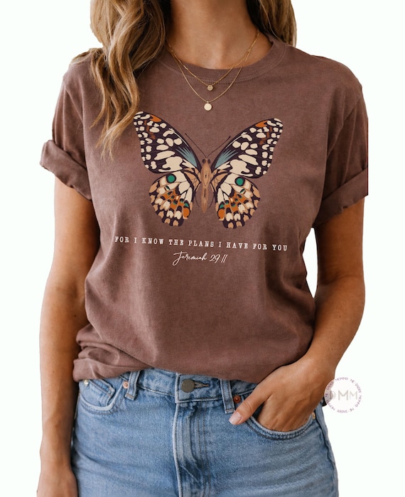 Comfort Colors Butterfly Christian T-Shirt – Jeremiah 29:11