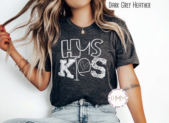 Huskies Shirt, Huskies School Shirt, Huskies Teacher Shirt Huskies School Spirit Huskies Mom Shirt Huskies Football Sports Graphic Tee VNeck