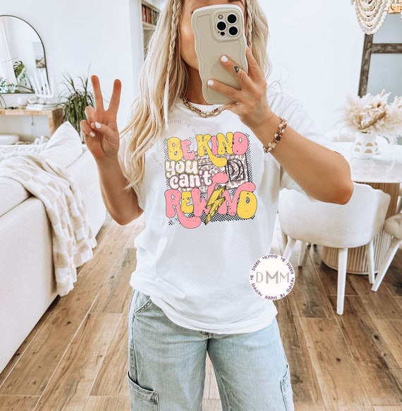 Be Kind You Can't Rewind Shirt Kindness Retro Shirt Be Kind VHS Shirt Anti Bully Shirt Cute Teacher Shirt Positive Shirt Motivational Tee