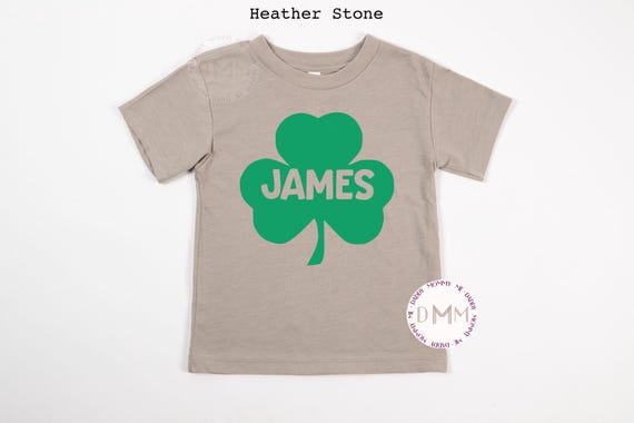 Personalized St Patricks Day Shamrock Shirt Kid Shamrock Name Shirt Boy Toddler St Patricks Day Shamrock Youth Shirt Shamrock Toddler Boy