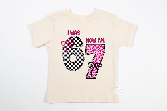 I Was 6 Now I’m 7 Birthday Shirt - 6 7 Birthday Shirt - 7th Birthday Graphic Tee - Trendy Kids Birthday Tee | Seventh Birthday Outfit