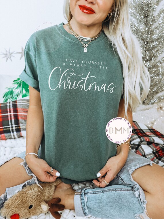 Comfort Colors Have Yourself A Merry Little Christmas Shirt, Cute Christmas Shirt, Minimal Christmas T-Shirt, Minimalist Christmas T-Shirt