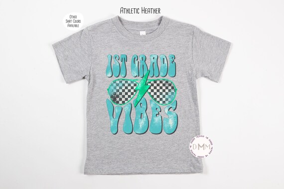 1st Grade Vibes Retro Checkered Sunglasses Shirt First Grade Shirt Boys Back To School Shirt First Day Of School Shirt Boy Cool Toddler Tee
