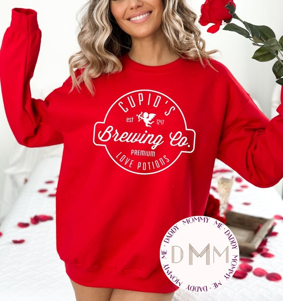 Cupid's Brewing Co Sweatshirt Valentines Day Sweatshirt Trendy Valentines Day Sweater Cute Valentines Day Sweatshirt Cupid Sweatshirt Women