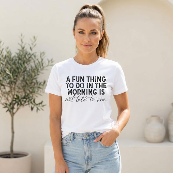 Not Morning Person Tee, Sarcastic Coffee Lover Shirt, Introvert Humor Top