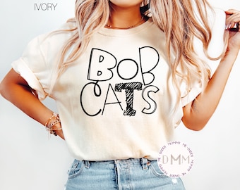 Comfort Colors Bobcats Shirt: School Spirit Tee