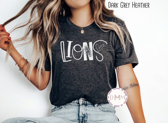 Lions Shirt, Lions School Shirt, Lions Teacher Shirt, Lion School Spirit Shirt, Lion Mom Shirt, Lion Football Sports Team Shirt, Graphic Tee