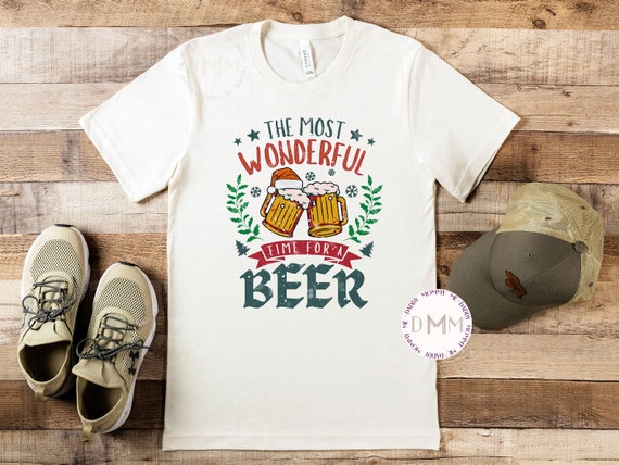 The Most Wonderful Time For A Beer Shirt, Christmas Shirt For Men, Christmas Party Shirt, Christmas Beer Shirt, Funny Christmas Shirt Men