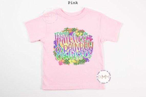 Irish Pinches & Rainbow Kisses Shirt Cute St Patricks Shirt Kid St Pattys Day Shirt Kid St Patricks Toddler Tee Trendy Shirt Kid Graphic Tee