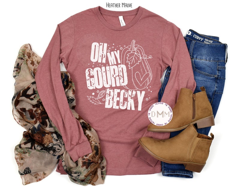 Funny 'Oh My Gourd Becky' Fall Long Sleeve Tee bild 2