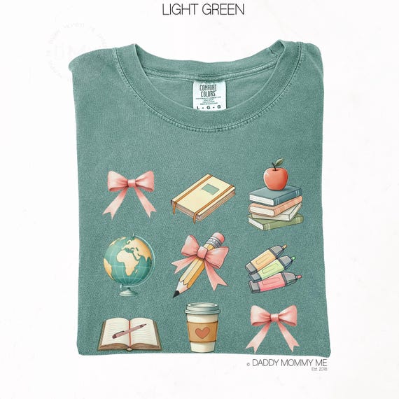 Comfort Colors Teacher Shirt, Teacher Coquette Shirt, Back To School Teacher Shirt, First Day Of School Coquette Shirt, Teacher Bow Shirt