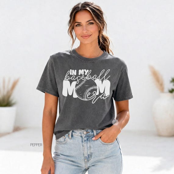 Baseball Mom Era Comfort Colors T-Shirt, Game Day Baseball Mama Tee