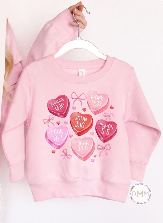 Religious Valentine Heart Sweatshirt, Valentines Day Sweatshirt, Christian Sweatshirt, Christian Heart Coquette Valentines Day Bow