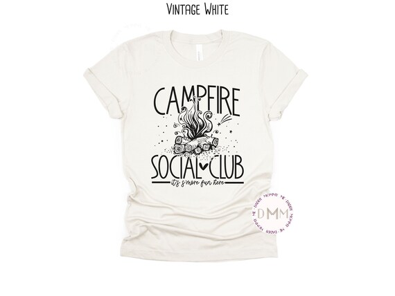 Campfire Social Club It's S'more Fun Here Shirt, Funny Camping Shirt, Trendy Camping Shirt, Camping Graphic Tee, Outdoor Shirt, Summer Shirt