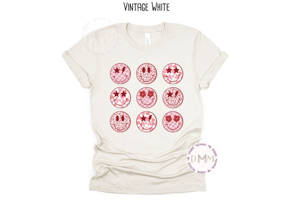 Retro Valentines Day Shirt, Cute Valentines Day Shirt, Retro Smile Face Shirt, Valentines Day TShirt, Trendy Valentines Day Shirt Happy Face