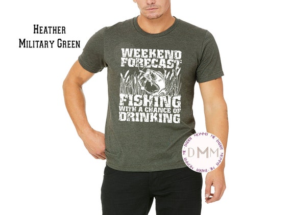 Weekend Forecast Fishing With A Chance of Drinking Shirt Funny Fishing  Shirt Father's Day Gift Fishing Dad Tee Funny Shirts for Men -  Canada