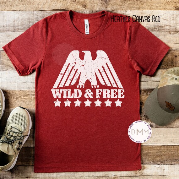 Wild And Free Shirt, Patriotic Shirt, 4th Of July Shirt, July 4th Shirts, Independence Day, Shirts For Men, Freedom Shirt, American Shirt