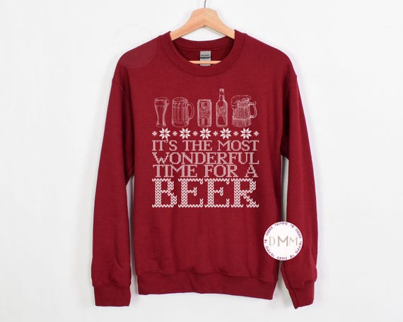 Funny Beer Sweatshirt - Christmas Sweatshirt, Multiple Sweatshirt Colors Available