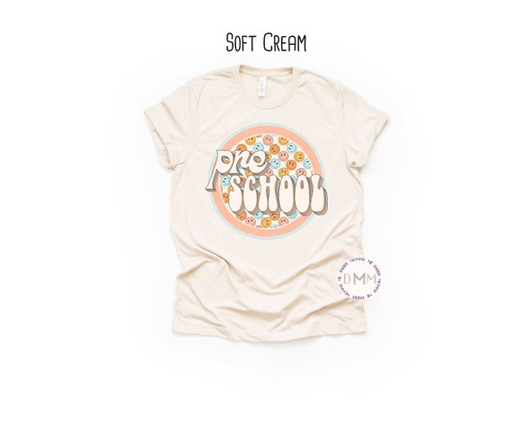 Preschool Teacher Shirt, Preschool Retro Smile Shirt, Back To School Shirt, First Day Of School Shirt, Retro Teacher Shirt, Trendy Teacher