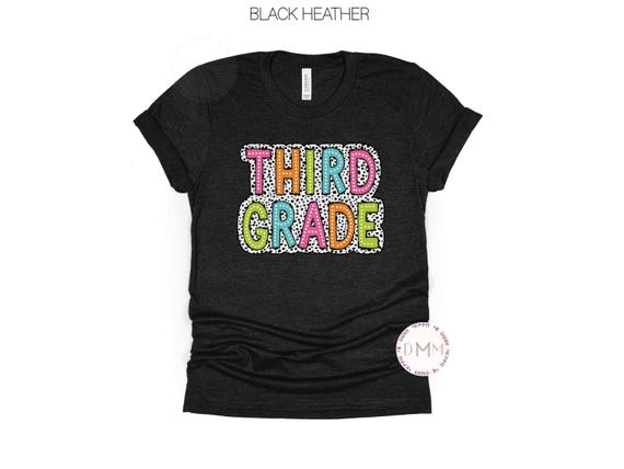 Third Grade Shirt, Retro Third Grade TShirt, Third Grade Teacher Shirt, 3rd Grade Shirt, Back To School Shirt, Third Grade Dots Shirt Teach