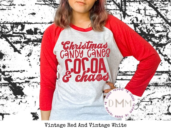 Candy Cocoa & Chaos Shirt 3/4 Raglan - Etsy UK