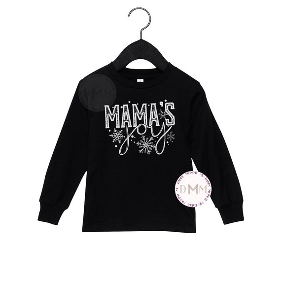 Mamas Joy Long Sleeve Shirt Christmas Shirt For Toddler Christmas Shirt for Kid Christmas Shirt Youth Cute Christmas Shirt Mom And Me Shirt