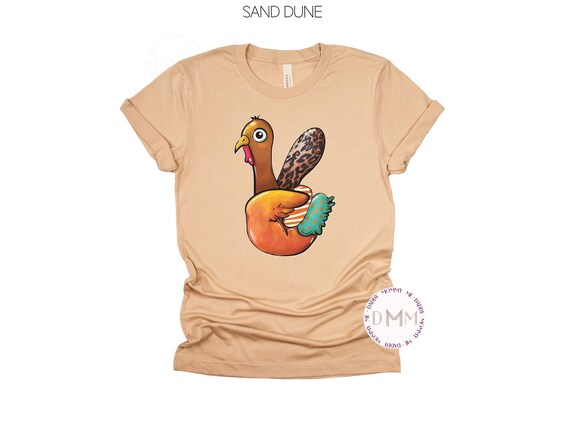 Peace Turkey Shirt Cute Turkey Shirt Thanksgiving Shirt Trendy Shirt For Thanksgiving Turkey Day Shirt Bella Canvas Unisex Graphic Tee