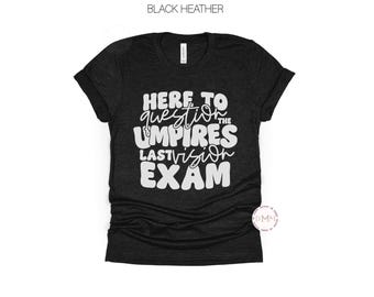 Funny Baseball Umpire Vision Exam T-Shirt - Sarcastic Game Day Tee