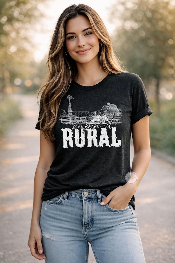 Keepin' It Rural Graphic Tee, Farm Life Country Western Shirt