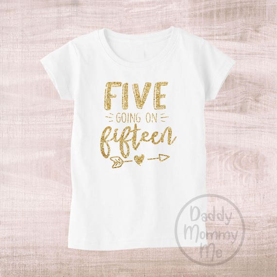 fifth birthday shirt girl