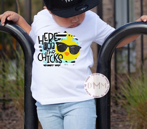 Here For The Chicks Shirt, Funny Easter Shirt Kid, Toddler Easter Shirt, Youth Easter Shirt, Easter Shirt For Boy, Easter Shirts for Kids