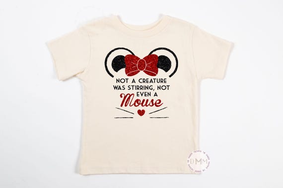 Christmas Mouse Glitter Print Shirt – Infant Bodysuit, Kids Sweatshirt