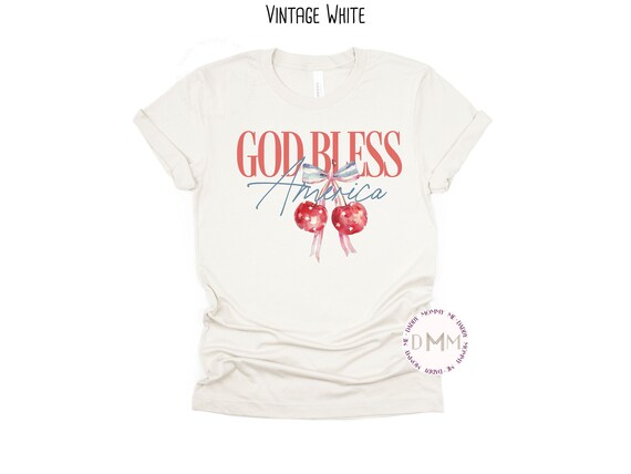 God Bless America Shirt Coquette 4th Of July Shirt Fourth Of July Graphic Tee July 4th Independence Day Patriotic Shirt Trendy Coquette Tee