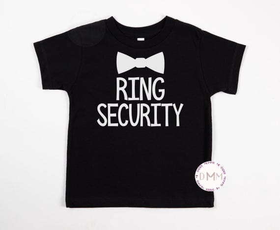 Ring Security Shirt - Ring Bearer Gift - Ring Bearer Proposal - Ring Bearer T-Shirt - Wedding Rehearsal Shirt - Ring Bearer - Ring Security