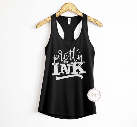 Tattoo Ladies Racerback Tank Top, Tattoo Lover Tank Top, Inked, Tatted, Gift For Tattoo Lover, Tank Tops For Women, Inked Mama Tank