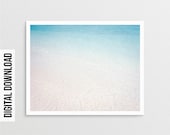 Beach Wall Art Print, Ocean Water, Coastal Decor, Beach Print, Beach Photography, Minimalist, Scandinavian Print, Turquoise Ocean Poster