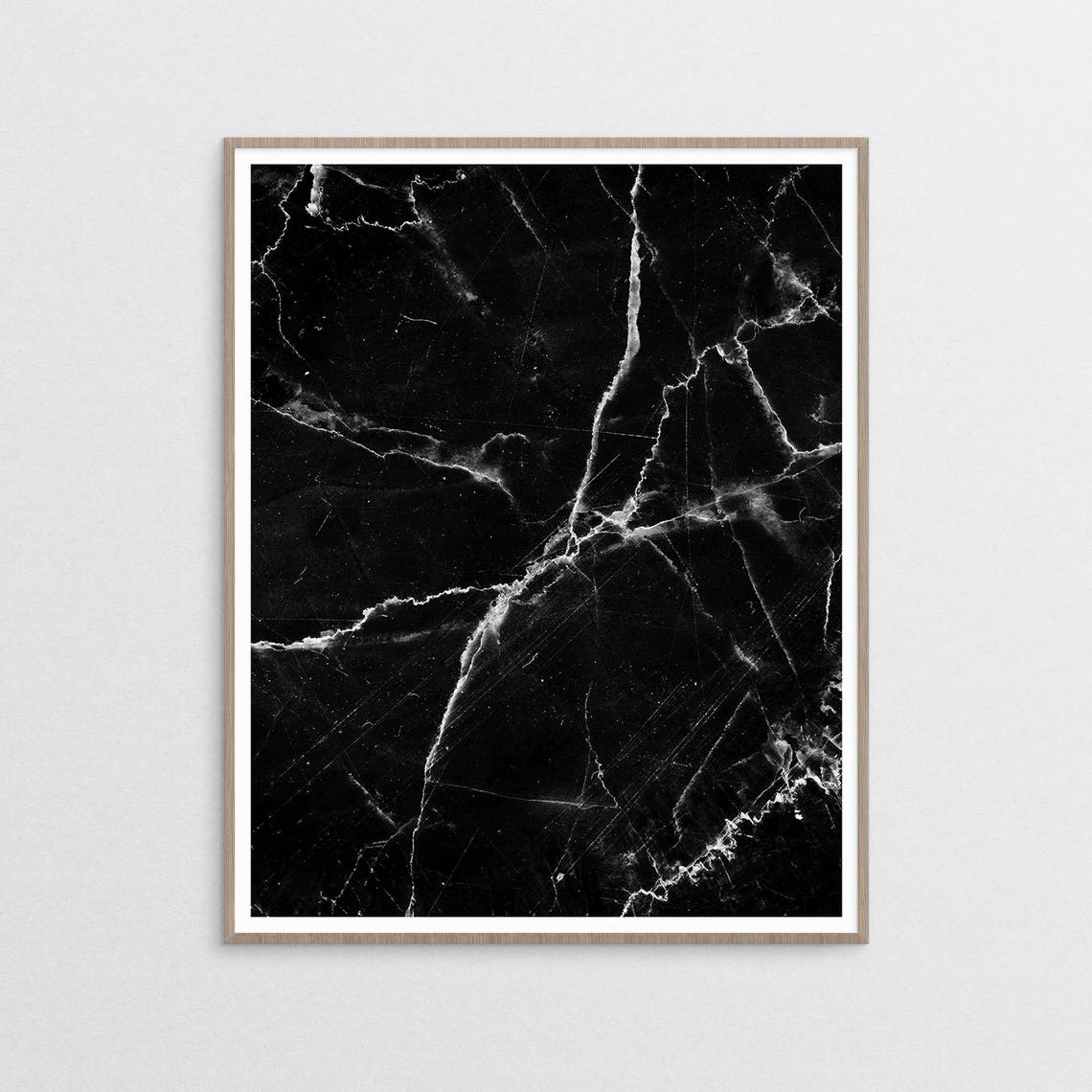 Marble Print Abstract Art Black & White Large Printable Etsy
