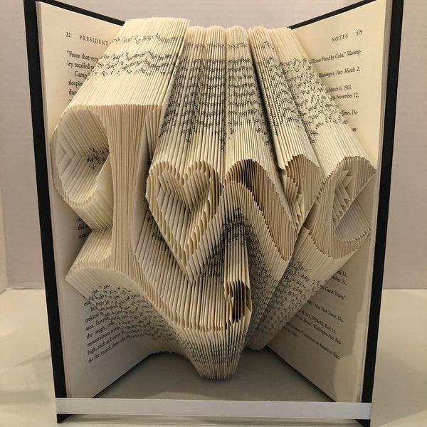 Love folded book art