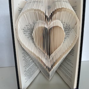Double heart folded book