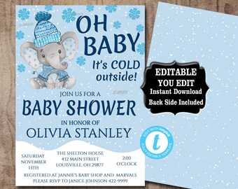 Elephant Template Baby Shower Etsy Elephant Template Baby Shower Etsy