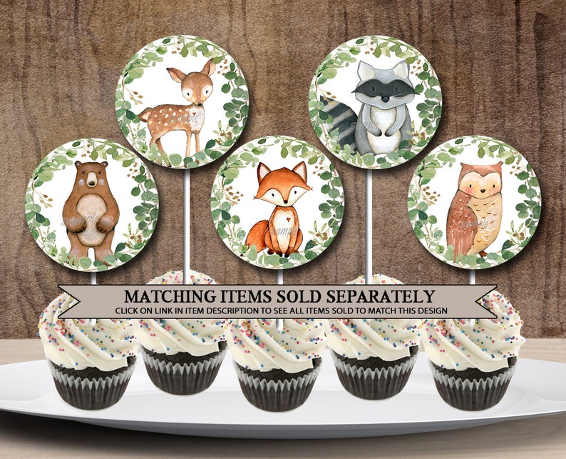 Woodland Baby Shower Game, Animal game, Woodland Neutral Forest Animals Printable Instant Download, Matches invitation 0016 image 5