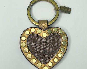 Coach Vintage Y2K Burgundy Leather Heart Photo Holder Bag Charm - Etsy
