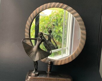 Ballerina Art Deco Vanity Mirror Hand Crafted  by the J.B Hirsch Co