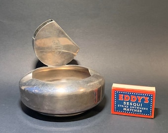 Vintage Chrome Canadian Pacific Railway Ashtray