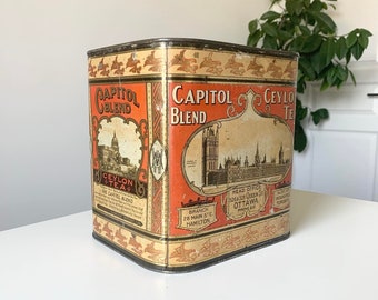 Antique Capitol Blend Ceylon Tea Tin - Ottawa