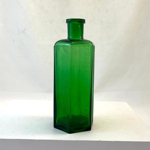 Vintage Grüne Glas Gift Flasche - 18 cm