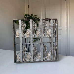 Antique Heavy Hinged Rabbit Chocolate Mold for Easter