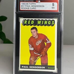 1965-66 TOPPS # 51 Paul Henderson Détroit Red Wings Rookie Card