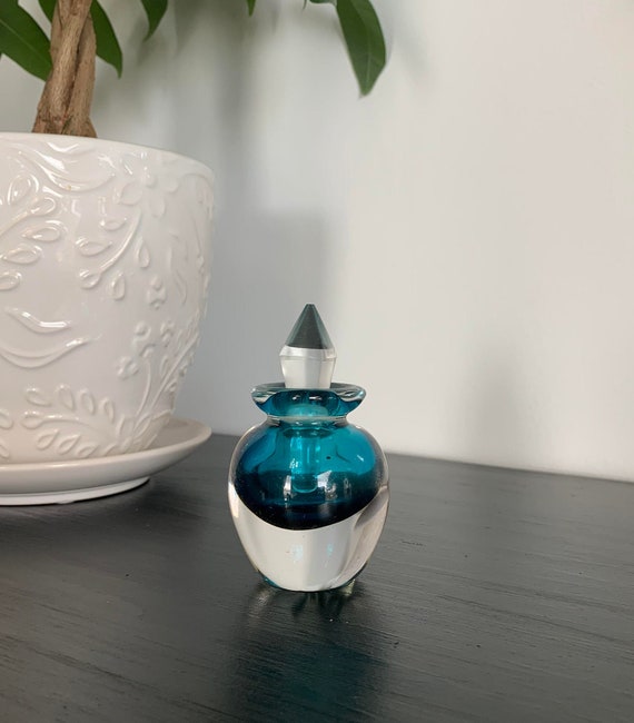 Art Glass Hand Blown Perfume Bottle - Artist Signed