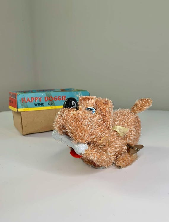 Vintage Happy Doggie Wind Up Toy Made in Japan